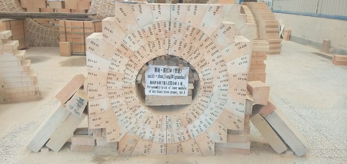 Brique réfractaire de haut de résistance thermique silicate d'alumine de 1500℃ RUL pour le fourneau chaud de souffle
